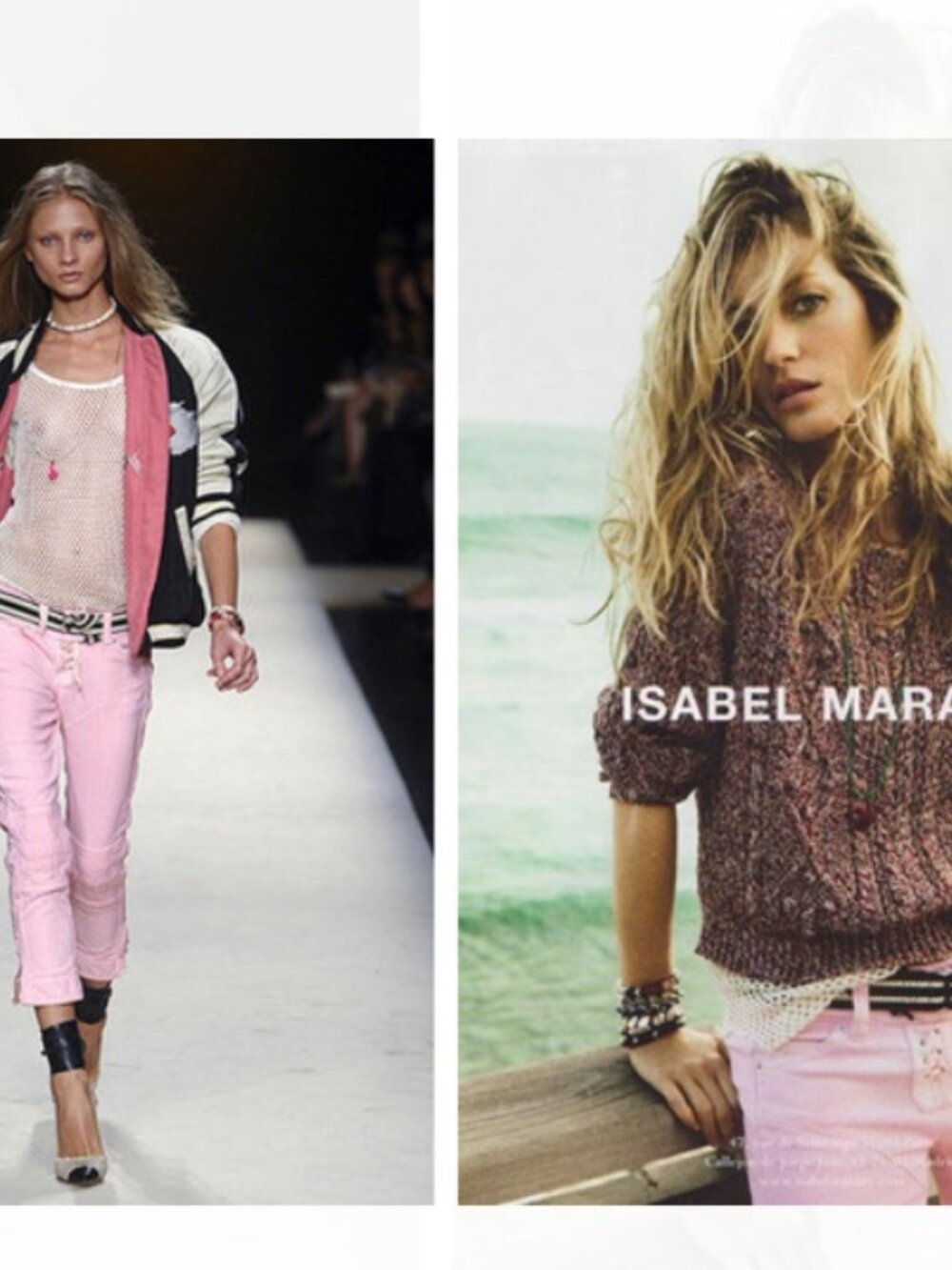 Isabel Marant Spring 2011 collector pink cropped jeans